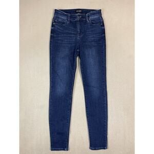Judy‎ Blue Jeans Womens 3/26 Blue Mid Rise Skinny Fit Stretch Dark Wash Denim